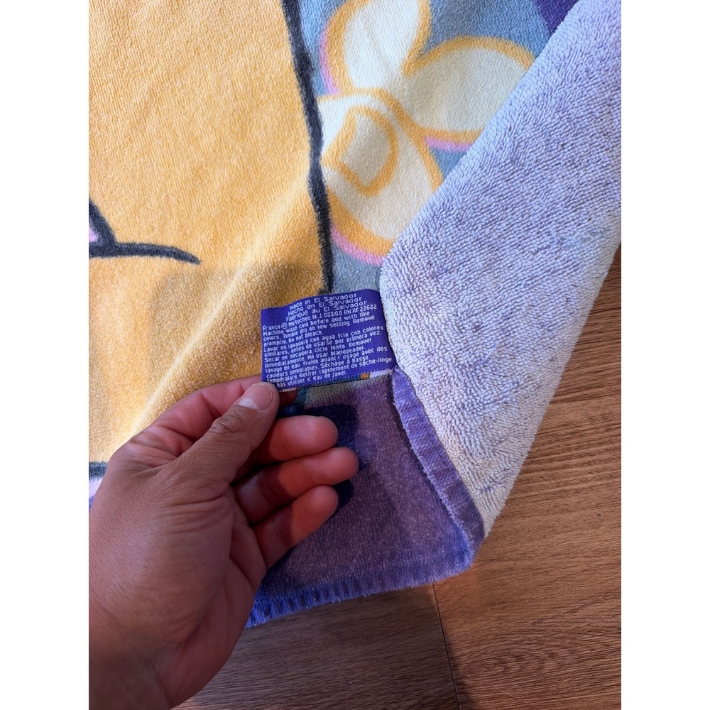 Vintage Disney Winnie the Pooh Beach Towel 100 Acre Collection‎ Purple 35x60 - Picture 3 of 8